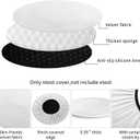 ICOMON 12 Inch Padded Christmas Round Bar Stool Cover Cushion with Elastic Fabric Round Chair Seat Cushion for Wooden Metal Stools