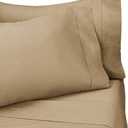 Set of 2 Pillowcases 35"x18", 1 Fitted Sheet 1 Flat Shit, Yellow, King Size