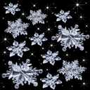 Boao Clear 45 Pcs Acrylic Crystal Snowflakes Ornaments, Clear Hanging Snowflake Decorations for Christmas Xmas Tree Festival Winter Wonderland Party Wedding Decor, 3 Styles