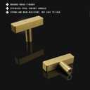 10 Pack Gold Cabinet Knobs Brushed Gold Drawer Knobs T Brass Cabinet Pulls for Kitchen Cupboard & Drawer Hardware