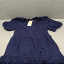 KIRUNDO Eyelet Summer Dresses for Women 2025 Mini Casual Hollow Out Short Sleeve Lace Tiered V Neck Shift Dress Pockets (Medium)