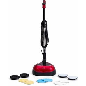 Ewbank EP170 Complete Cleaner, Washer, Scrubber, Scourer, and Polisher, Interchangeable Brushes and Pads Multi-Use Floor Machine, 2200 rpm, Lightweight, Red, 8 Pound