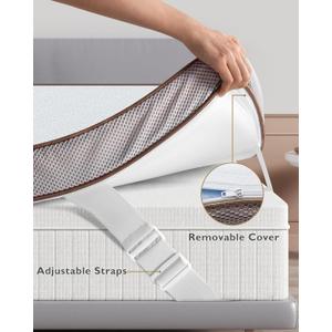 BedStory 3 Inch Gel Memory Foam Mattress Topper Queen Size - Pressure Relief Bed Toppers with Breathable Washable Cover, CertiPUR-US Certified Comfort