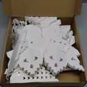 Mudder 10 Pcs Snowflake Paper Lantern Paper Star Lantern with 14 LED Light Paper Lamp Frozen Party Hanging Decoration for Christmas Weddings New Year Birthday Holiday Celebration, White