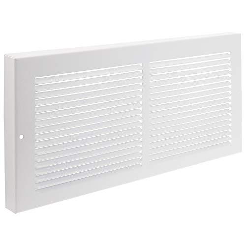 Imperial RG0033 Louvered Steel Painted Baseboard Return Air Grille, 14 x 6-Inch, White, 1-Pack