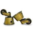 Swivel Caster Wheels Cup Type Solid Brass Castor for High Load Capacity Furniture, Universal Wheel Castors for Armchairs Sofas Beds, Antique Polished,1.77 / 45mm 2 PCS Brown