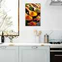 OAAPITI Spices Kitchen Wall Art Culinary Herbs Canvas Print Colorful Food Art Painting for Kitchen Gourmet Decor(Artwork-7,16"x24")
