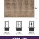 DEXI Dirt Trapper Door Mat, 24x39 Washable Doormat, Dirt Resistant and Absorbent, Easy Clean Low-Profile Floor Rugs for Entryway, Front Door, and Inside Entrance, Checkered Beige