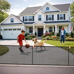 Driveway Net for Kids Safety – Driveway Safety Net Barrier, Stops Basketballs from Rolling into the Street