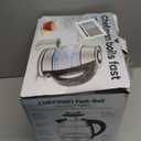 CHEFMAN Electric Kettle - 1.2L 1500W Hot Water Tea Pot with Infuser, BPA Free, Auto Shut Off, Boil-Dry Protection, Removable Lid, LED Light, Cordless Glass Electric Tea Kettle  Stainless Steel