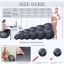 Soft Exercise Ball, Anti-Burst Pilates Yoga Ball Chair Supports 2200lb, Workout Equipment w/ Pump for Women Pregnancy, Medicine, Birthing, Physical Therapy, Stability, Excersing, Birth, Swiss, Fitness