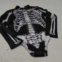 Vidpeak Halloween Skeletons Costume for Women Skull Costume Bodysuit with Zip-Back Bodycon Outfit (Large-X-Large, Black)