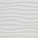 Art3d Plastic 3D Wall Panel PVC Wave Wall Design, White, 19.7" x 19.7" (12-Pack)