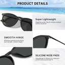 STGATN 2 Packs Round & Aviator Polarized Sunglasses for Women Men UV400 Protection (B. Round Matte Black/Grey + Aviator Black/Grey)