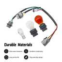 Tail Light Wiring Harness with 3 Bulbs Compatible with Toyota Tundra 2007-2014, Left or Right Rear Lamp Taillight Wiring Socket Replace 81555-0C070 815550C070