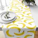 Lovely Modern Banana Print Table Runner, Kitchen Dining Table Decor, Tropical Fruit Palm Leaves Table Runners for Indoor Outdoor Home Farmhouse Holiday Party Decoration, 13 x 72 Inch Everyday (Multicolored463)