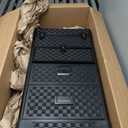 Salon Cart with 3 Drawers, Nail Trolley Cart with Wheels Salon Station Rolling Makeup Train Case Cosmetology Case Organizer Cases for Nail Tech,SPA,Face Painting,Hairstylist,Makeup Artist (Black)