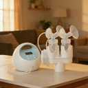 Bottle Holder&Hose Organizer for Spectra S1 Breast Pump (Old Version Circular Hole)-Detachable Magnetic Mount with Tubing Wrap Arm-Space-Saving Pump Accessories, Easy No-Clip Installation.