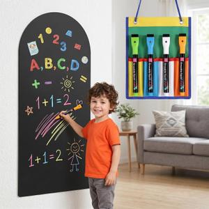 Magnetic Chalkboard Decal Black, Peel & Stick Sticker for Playroom Office