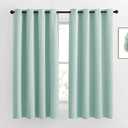 NICETOWN Aqua Blue Room Darkening Curtain Panels - Window Treatment Thermal Insulated Grommet Room Darkening Curtains/Panels/Drapes for Bedroom (2 Panels, 52 by 63, Aqua)