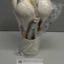 Country Kitchen Non Stick Silicone Utensil Set with Rounded Wood Handles for Cooking and Baking, 14 Piece Set, Khaki