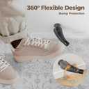 Mousike 4.5" Matte Black Door Stoppers (4 Pack) - Heavy Duty Industrial Spring Stops for Solid Core, Garage, Warehouse, Office & Commercial Doors - Silent, Strong, Shock Absorbing Topes para Puertas