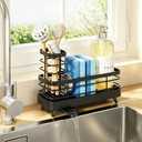 2 x Kitsure Sponge Holder for Kitchen Sink, 7.9" x 3.5" x 6.0", Black