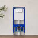 MEJE #MZE014P- In-Wall Toilet Tank Carrier with Dual-Flush Actuator Plate, White (Compitable with #MZE014P Wall-Hung Smart Toilet to work as A Intelligent Toilet Combo)