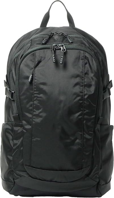 Daily Daypack Backpack, Compatible with 14-inch PCs, 6.1 gal (23 L), Air Mesh Back, Compression Belt, Side Pockets, Chest Belt, Water Repellent Fabric, For School, Work, Travel, Outdoors, Black