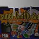 Ultimate Casino Game Set: 6 Deck Shuffler+300pc Hi-End Chips+8 Pro Plastic Poker Card+Card Shoe+Chip Rake+Felt+Accessories, Blackjack Set & Texas Holdem Kit, Poker Night Kit for Adult Casino Party