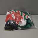 ReneeCho Men Santa Candy Elf Christmas Costume, Long Coat, Large Green