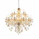 Modern Luxury K9 Crystal Chandelier, 12-Light Cognac Crystal Pendant Light,Candle Style Crystal lamp Lighting Fixture for Dining Room,Hotels, Hall Way, Bars, Restaurants (12 Lights)