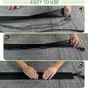 Floor Cable Covers - 20ft Oxford Fabric Cord Protector with Adhesive Hook & Loop,Waterproof Wire Storage Sleeve for Any Floor Surface,Durable Cable Management to Prevent Tripping Hazards (Black, 20ft)