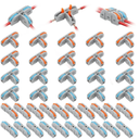 Linkstyle 40PCS Lever Wire Connectors Kit 28-12 AWG, 3 Way T Shape Wire Connectors Electrical Splicing Kit and 1 in 1 Out DIY Mini Compact Wire Conductor Quick Splitter