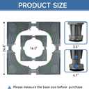 Asnfanl Mini Fridge Stand, 8 Strong Feet 250 lbs Capacity Universal Adjustable Locking Stand, Raised Pedestal Base, Small Appliance Base, Fits for Mini Fridge, Compact Washer, Dryer and Furniture
