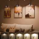 EZVALO Picture Lights for Wall, 2000mAh Rechargeable Battery Magnetic Poster Lights with 3 Color Temps & 12 RGB, Remote Dimmable Timer Painting Light, Wall Decor Light for Art Display, Frame (6 Pack)