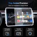 15.4 inch Screen Protector for 2025 Tesla Model Y Premium & Model 3 (2024~2026), [HD & Anti-Fingerprint] Front Back Tempered Glass Screen Protector for Tesla Model Y/3 Accessories - Glossy