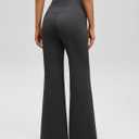 BMJL Womens Yoga Pants High Waisted Flared Black Work Business Casual Dress Pants (White, M)