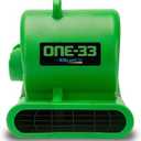 BlueDri One-33 Air Mover, 1/3 HP 2900 CFM Industrial Water Damage Flood Restoration Carpet and Floor Drying Blower Fan (Green)