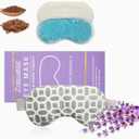 2 in 1 Heated/Ice Eye Mask Moist Heat Eye Mask Lavender & Flaxseed Sinus Pillow Microwavable for Dry Eye,Styes,Sinus Pain,Headache,Migraine,Puffy or Swollen Eyes Irritated and Inflamed Eyelid Bumps
