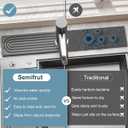 Faucet Mat for Kitchen Sink - Diatomite Fast Drying Stone Sink Tray, Super Absorbent,Faucet Splash Guard for Bathroom Counter (DarkGrey, 23.6" x 4")