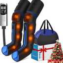 Rainbow Forest Leg Massager with Heat and Compression, Foot Massager for Circulation and Pain Relief - 6 Modes/9 Intensity/3 Heat /3 Timers, for Seniors, Mom, Dad, Him, Her (Blue)