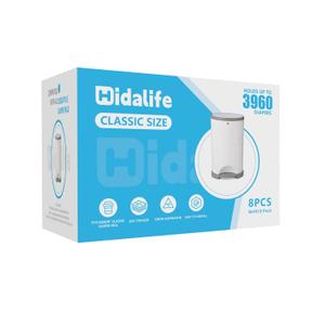 HIDALIFE Refills Compatible with Dekor Classic Diaper Pails, Disposable Diaper Trash Bags, Extra Thick Diaper Pail Refill Liners, Hold Up to 3960 Diapers (8 Pack)