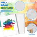 Sherr 6 Pcs 30 x 20 Inch Large Canvas for Painting Cotton Stretched Canvas Blank White Canvases Triple Primed Painting Profile Blank Canvases for Watercolor Acrylics Oil Painting