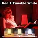Upgraded Red Night Light for Sleep, 670nm Red Light Lamp with White Light 3000K-6500K, Timer & Stepless Dimming, Remote/Touch Control, 360 Bedroom Lighting, Portable & Hangable