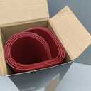 Red Placemats Set of 4, Double Layered Burgundy Place mats for Dining Table, Cranberry Waterproof Table Mats for Kitchen Table for Fiesta, Dinner, Wedding, Decor, Thanksgiving, Halloween, Christmas