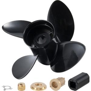 YOUNG PROPS 14 X 17 Replace OEM#48-8M0084494 Outboard Boat Propeller for Mercury Engine 135-300HP 2 & 4-Stroke & Mercruiser Sterndrives Alpha/Bravo One,4-Blade Aluminum 14dia x17 Pitch Boat Propeller