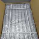 SMONTER Free Standing Dog Gate with Door Walk Through, 120'' Extra Wide Indoor Dog Fence, 31.5'' Height 6 Panels Foldable Metal Pet Puppy Gate for Stairs, Hallways, Doorway (Black)