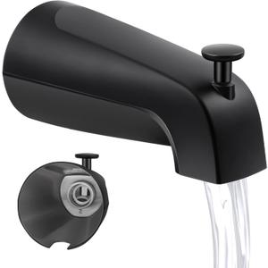 Dreyoo 5 1/4 Inch Bathroom Tub Spout Compatible with Westbrass E531D-1F-62, Fits Wall Front Mount Tub Spout with Shower Diverter 1/2'' IPS Inside Thread Bathtub Faucet(Matte Black)