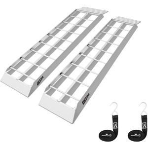 BEJONI 43'' Aluminum Loading Ramp, 1500 Lbs Capacity Loading Ramps for Riding Mower, Portable Anti-Slip Shed Ramps for Lawn Mower, Dirt Bike, ATV, Motorcycle, Trailer, Lightweight, 2PCS